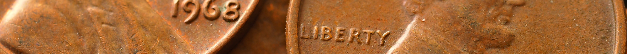 close up of vintage pennies